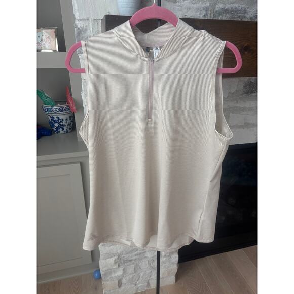 adidas Women's Wonder Taupe Two Color Ottoman Polo Shirt Size XL - Picture 4 of 7